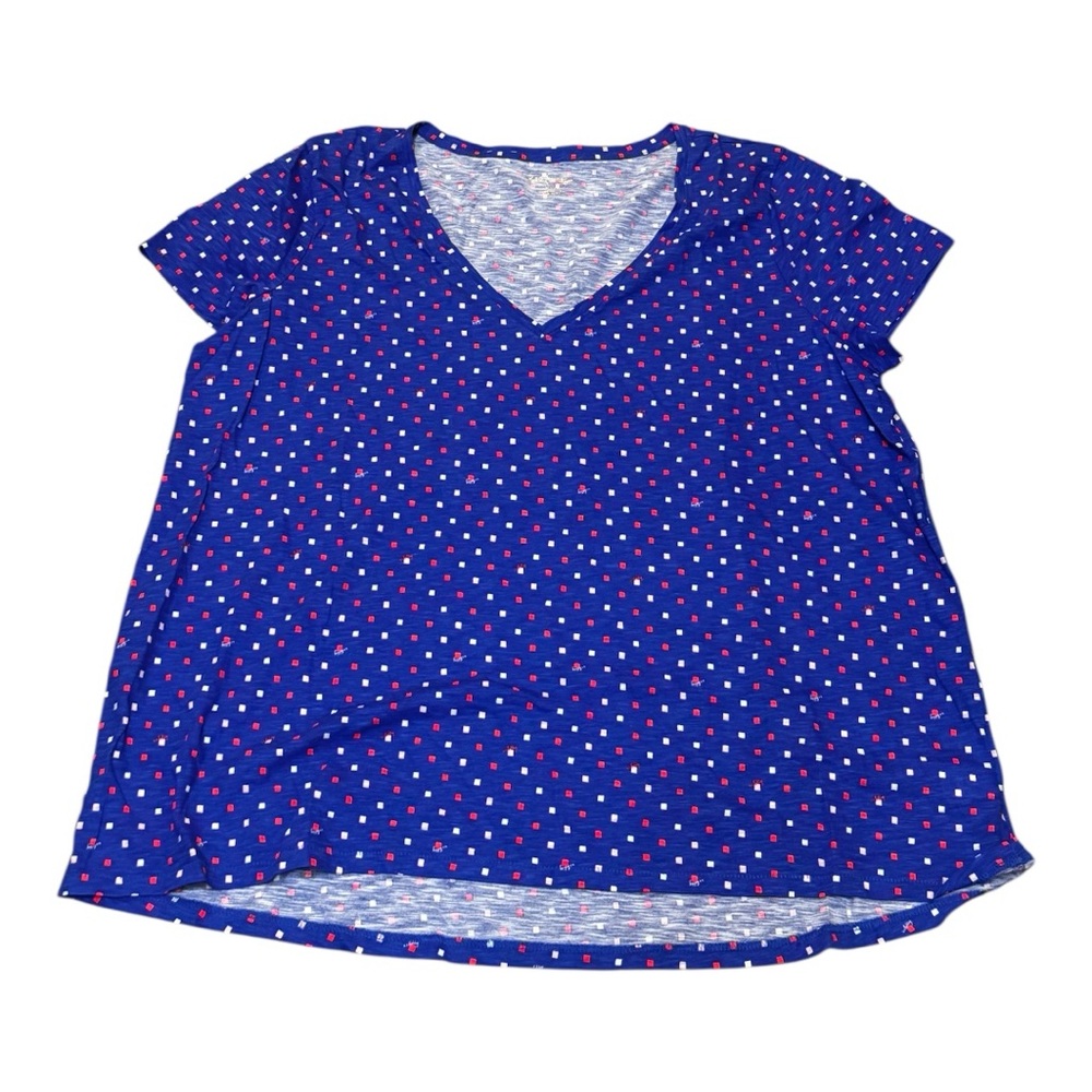 Lilly Pulitzer Blue and White Polka Dot Tee